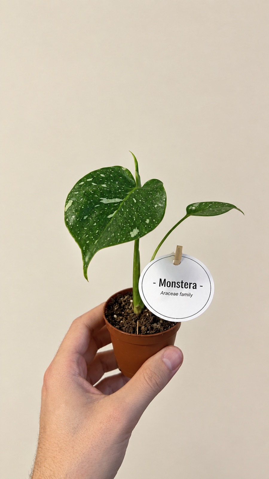 Monstera Thai Constellation (Monstera deliciosa 'Thai Constellation') — Una constelación viva: cada hoja luce variegaciones…