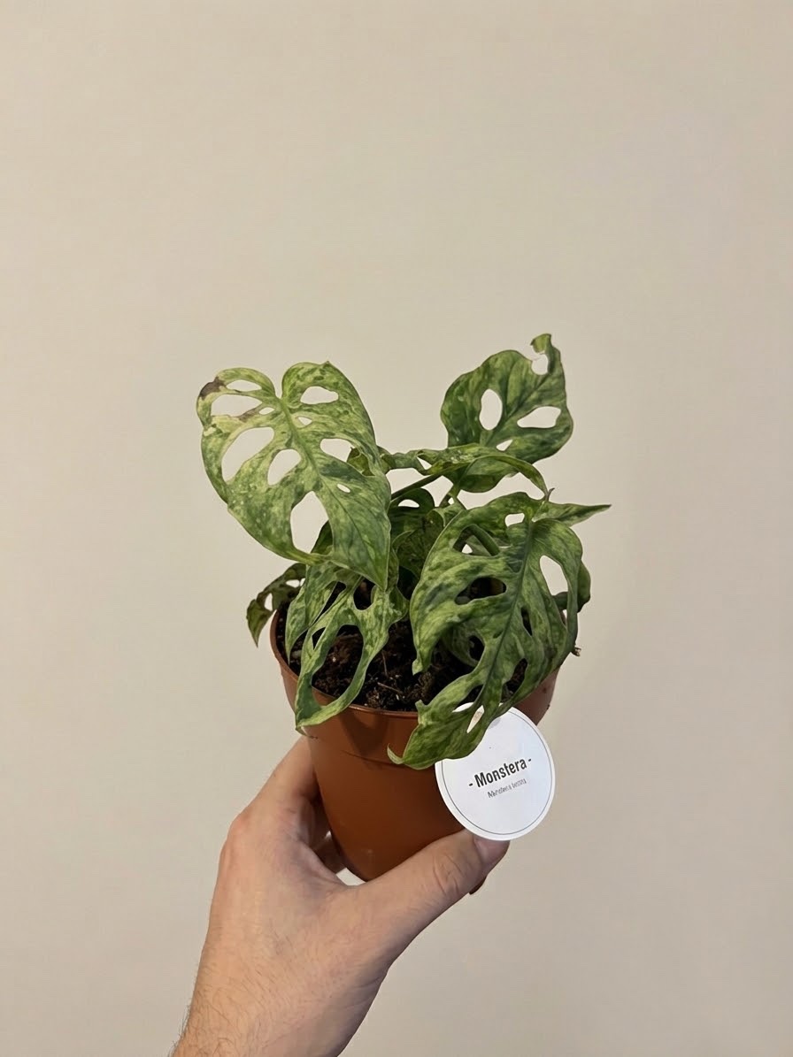 Monstera Frozen Freckles (Monstera adansonii 'Frozen Freckles') — planta de interior RAÍCES, foto 3 (M)