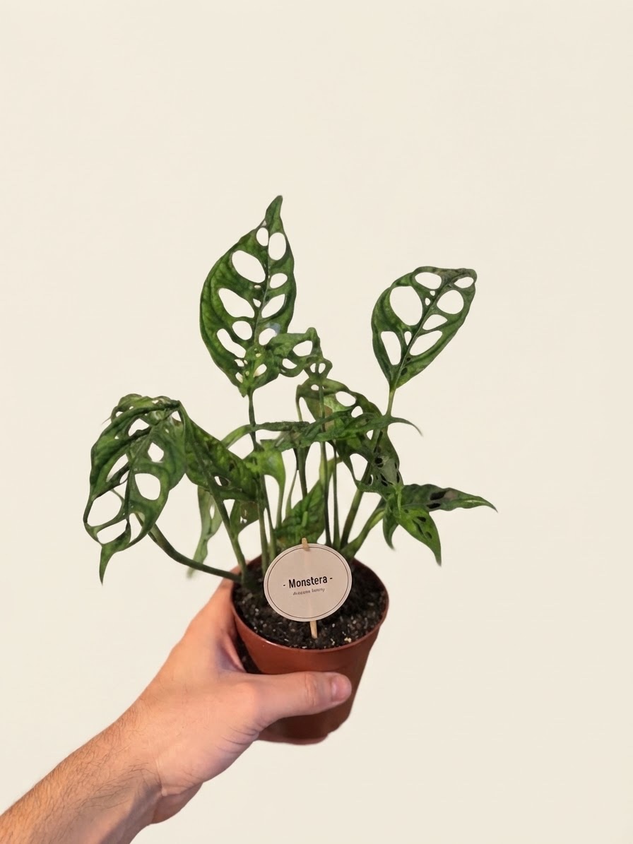 Monstera Obliqua Perú (Monstera sp. 'Obliqua Peru') — planta de interior RAÍCES, foto 3 (M)
