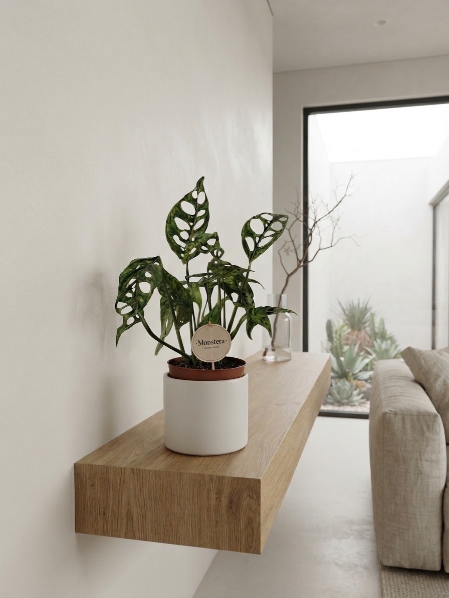 Monstera Obliqua Perú (Monstera sp. 'Obliqua Peru') — planta de interior RAÍCES, foto 4 (M)